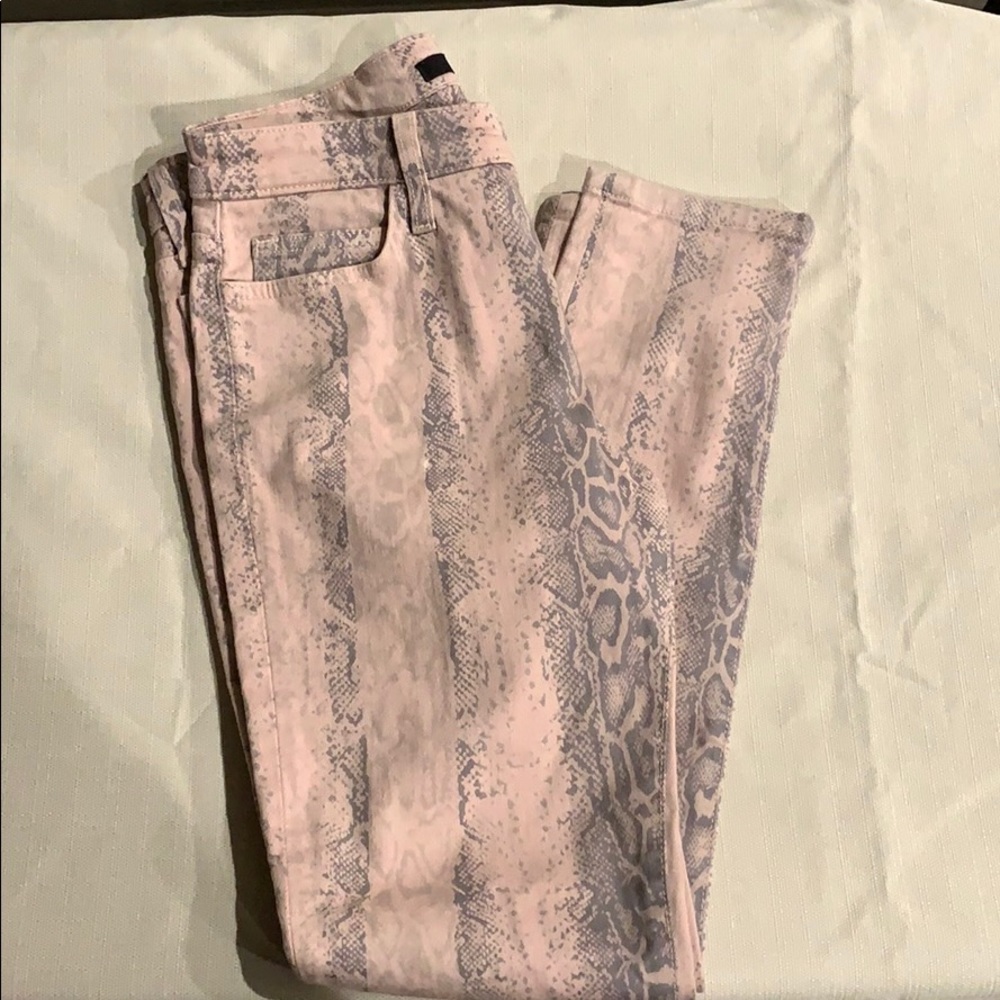 Joes pink snake print jeans